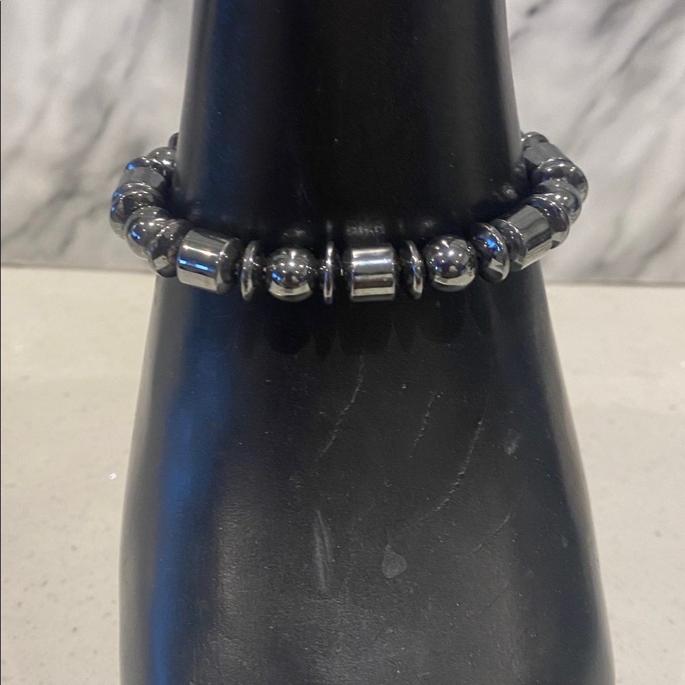 Black Beaded Hamatite Bracelet